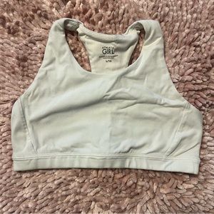 ATHLETA GIRL white sports bra sz 12